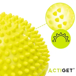 Півсфера масажна балансувальна Actiget Balance Pad 16 см 2 шт масажер для ніг, стоп ACT0118 Yellow - мініатюра 7
