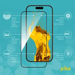 Скло захисне Piko Full Glue Apple iPhone 16 Pro Black (1283126593406) - миниатюра 2