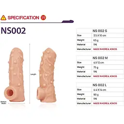 Насадка на член Kokos Nude Sleeve NS 002 M - мініатюра 4