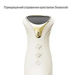 Смарт пульсатор-кролик з вібрацією Zalo Mose 2 Ivory White, підігрів до 42 °C, кристал Swarovski - мініатюра 3