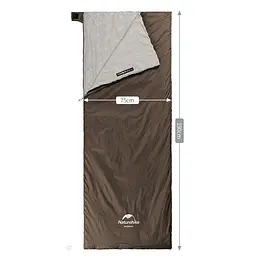 Спальник Naturehike Summer LW180 (NH21MSD09) +15°C - лівий - 190см - коричневий - мініатюра 2