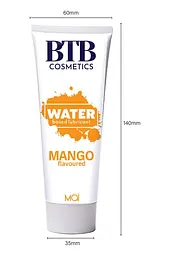 Змазка на водній основі BTB Flavored Mango (100 мл). Аромат та смак манго для солодких інтимних ігор - мініатюра 3