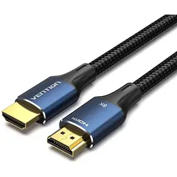 Кабель мультимедійний HDMI M to HDMI M 5.0m 8K cotton braided blue Vention (ALGLJ)