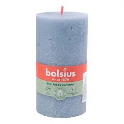 Свічка Bolsius Рустік Shine стовпчик 130x68 мм блакитна (790357) - мініатюра 3