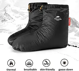 Ботинки на гусином пухе Naturehike NH18S023-T, размер S, черные - миниатюра 3