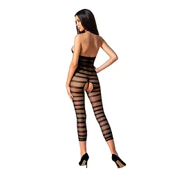 Сітчастий бодістокінг з відкритим животом Passion BS081 black - мініатюра 4