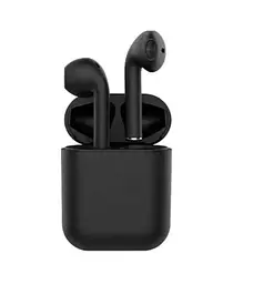 Бездротові навушники inPods i12 TWS Bluetooth 5.0 сенсорні з магнітним кейсом чорні (SKU-137)