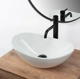 Умивальник Rea Royal Mini white накладний білий REA-U6507, Білий - мініатюра 5
