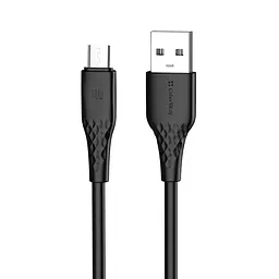 Кабель ColorWay USB - micro USB (M/M), textured PVC, 3А, 1 м, Чорний (CW-CBUM094-BK) - мініатюра 2