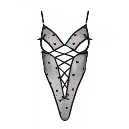 Еротичний боді з малюнком Passion LOVELIA BODY L/XL, black - мініатюра 5