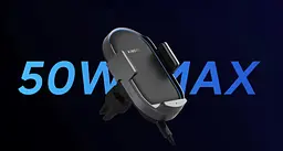 Автотримач Xiaomi 50W Wireless Car Charger Black - мініатюра 5
