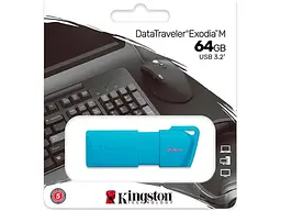 Флешка Kingston 64 GB DataTraveler Exodia M Aqua Blue USB 3.2 (KC-U2L64-7LB) - мініатюра 4