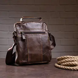 Чоловіча шкіряна сумка Vintage 23х26х6 см sum0012334 - мініатюра 4