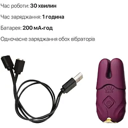 Смарт-вібратор для грудей Zalo Nave Velvet Purple пульт ДК - мініатюра 6