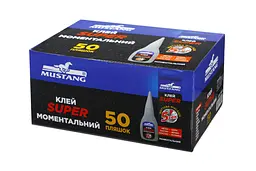 Суперклей цианоакрилатний Mustang моментальна пляшка 20 мл, секунда 5 г MG4 - мініатюра 2