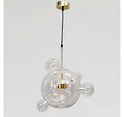 Світлодіодна підвісна люстра Artlight 81617/300-5GD з центральною скляною кулею та п'ятьма декоративними кулями, 15W - мініатюра 3