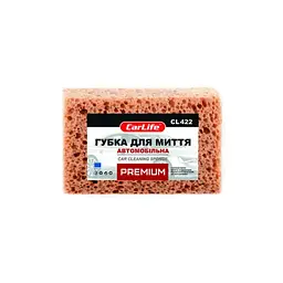 Губка для миття CarLife PREMIUM з великими порами 190x120x70mm, коричнева (CL-422)