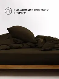 Комплект постільної білизни Good-Dream Сатин Chocolate євро коричневий (GDSCBS200220) - мініатюра 4