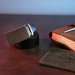 Чоловічий шкіряний ремінь Vintage 115х3,4 см acs0015067 - мініатюра 8