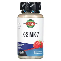 Витамин К K-2 MK-7 Raspberry 60 мини-таблеток KAL vit0006320