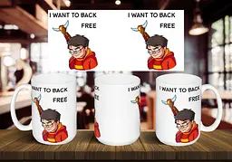 Чашка "Гаррі Поттер I want to back free" 425 мл Блакитна