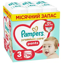Підгузки Pampers Premium Care Pants Розмір 3 (6-11 кг) 114 шт (8006530320184)