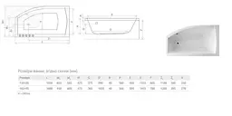 Ванна акрилова Radaway Sitera 160x95 + ніжки / ліва WA1-32-160х095L - мініатюра 2