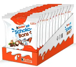 Упаковка цукерок Kinder Schoko-Bons 125 г х 16 шт