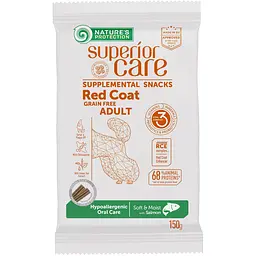 ласощі для собак Nature's Protection Superior Care Red Coat Hypoallergenic Oral Care з лососем 150 г