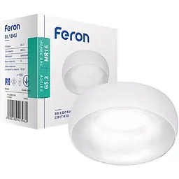 Світильник точковий Feron DL1842 MR16 G5.3 білий хром круг (40042)