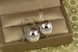 Сережки Xuping Jewelry Кулі 3,5 см сріблясті
