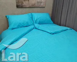 Постільна білизна LARA сатин-страйп Blue Radiance d13106s сімейна - мініатюра 2