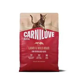 Сухий корм для стерилізованих котів Carnilove Active Lamb & Wild Boar Sterilised суперпреміум ягня і дикий кабан 2 кг