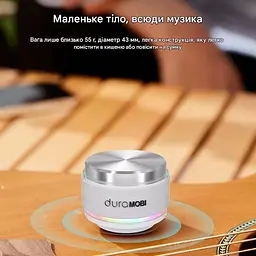 Портативна бездротова віброколонка Dura Mobi RGB Humbird Pro 10 Вт Silver (485746719) - мініатюра 2