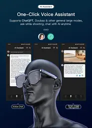 Смарт-окуляри зі штучним інтелектом Colmi M02S AI з AI-помічником, HD-камерою та Bluetooth Black (19249) - мініатюра 9