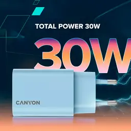 Зарядний пристрій Canyon 30CL OnCharge USB-C PD30W Light Blue (CNE-CHA30CLLBL) - мініатюра 6