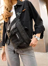 Велика жіноча поясна сумка бананка для планшета Sambag 38х21 см sum0027230 - мініатюра 9
