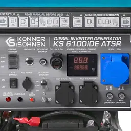 Генератор інверторний KonnerSohnen KS 6100iDE ATSR, 230В, 5.5кВт, АВР(ATS), електростартер, 98кг / 5000 Вт / Дизель (KS6100IDEATSR) - мініатюра 9