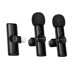 Бездротова мікрофонна система Borofone BFK16A Winner dual-mic (Lightning) Чорний