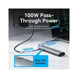Концентратор Vention USB-C 7-in-1 USB-C PD + USB 3.2 + USB 3.0 + USB 2.0 + RJ45 + SD/TF + HDMI 0.15m (TGUHB) - мініатюра 7