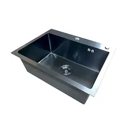 Кухонна мийка з нержавіючої сталі Mixxus MH5843 Micro Decor Black MI8219, Чорний матовий - мініатюра 2