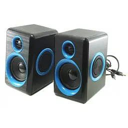 Комп'ютерні колонки провідні акустичні сині 2.0 USB FnT FT-165