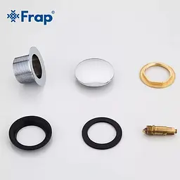 Донний клапан, автомат, 1 1/2", хром Frap F63, Хром - мініатюра 6