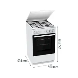 Плита газова GORENJE GG 5A14 WJ - мініатюра 7