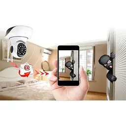 Бездротова поворотна IP камера Digital панорамна камера V380 Q5 IP 360 градусів - мініатюра 3