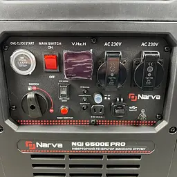 Инверторный Бензиновый Генератор NARVA NGI-6500E PRO (6.0–6.5 кВт) Электростартер, Пульт ДУ, Закрытый корпус - миниатюра 7