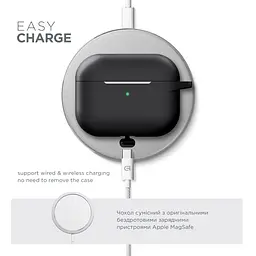 Силіконовий чохол для навушників Apple AirPods Pro, Hang Case, чорний, ультратонкий захисний кейс товщиною 2 мм, захист від подряпин, пилу та ударів, компактний, з карабіном для кріплення, ArmorStandart (ARM56055) - мініатюра 7