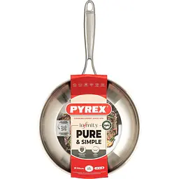 Сковорода Pyrex Infinity нержавіюча сталь 28 см без кришки (SR28BFX/8046) - мініатюра 5