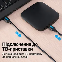 Кабель Vention CONBI USB 3.0 USB-A - USB-A 3 м чорний (CONBI) - мініатюра 11