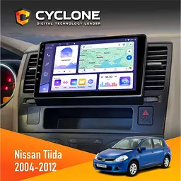 Штатна магнітола Nissan Tiida 2004-2012 Cyclone C9-011 4x64, DSP Cyclone (НФ-00007085)